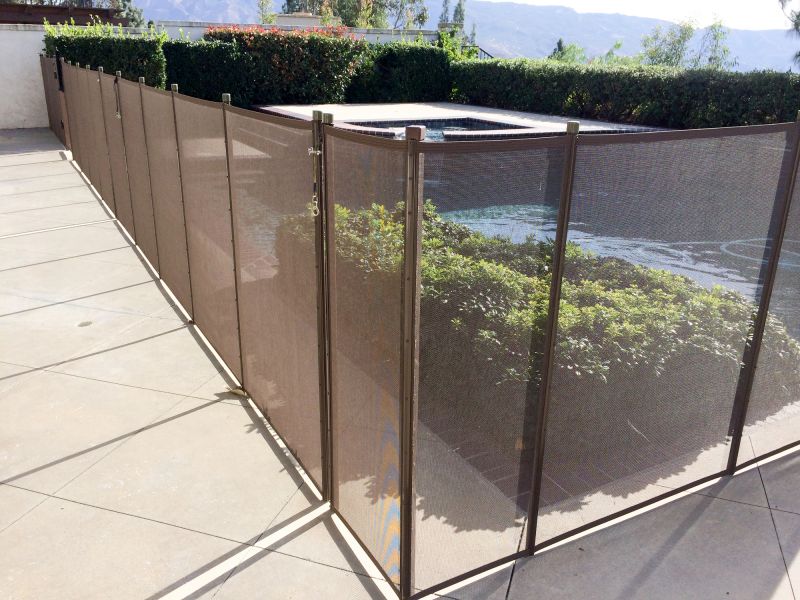 Mesh Pool Safety Fence in Residential Setting